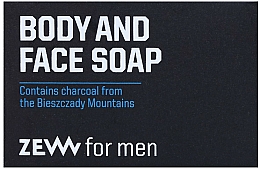 Düfte, Parfümerie und Kosmetik Gesichts- und Körperseife mit Aktivkohle - Zew For Men Body And Face Soap