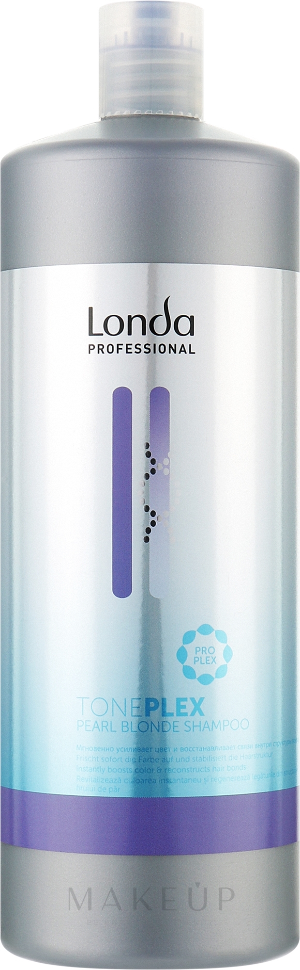 Getöntes violettes Anti-Gelbstich Shampoo für perlblondes Haar - Londa Professional Toneplex Pearl Blonde Shampoo — Bild 1000 ml