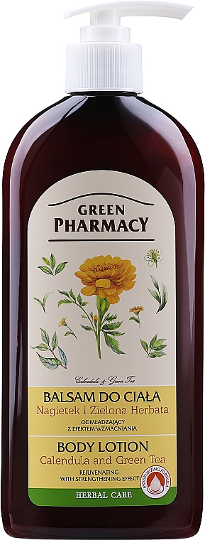 Stärkende und verjüngende Körperlotion mit Ringelblumen- und Grüntee-Extrakt - Green Pharmacy