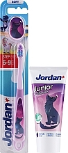 Zahnbürsten-Set 6-12 Jahre Wolf - Jordan Junior (toothpaste/50ml + toothbrush/1pc) — Bild N1