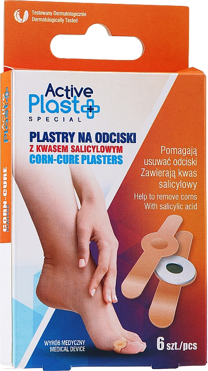 Pflaster gegen Schwielen mit Salicylsäure 6 St. - Ntrade Active Plast Special Corn-Cure Plasters — Bild N1