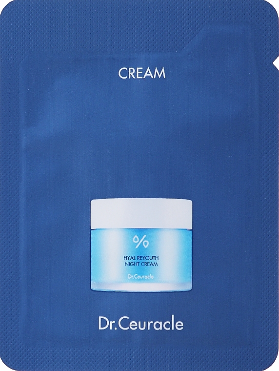 GESCHENK! Feuchtigkeitsspendende Nachtcrememaske für das Gesicht - Dr.Ceuracle Hyal Reyouth Night Cream (Probe)  — Bild N1