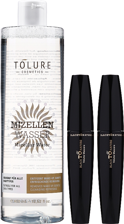 Make-up Set (Mascara 2x10ml + Mizellenwasser 400ml) - Tolure Cosmetics — Bild N2