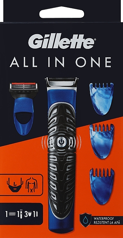 Barttrimmer-Set - Gillette Fusion ProGlide Styler (Elektrischer Rasierer/1St. + Rasierklingen/1St. + Aufsätze/3St.)