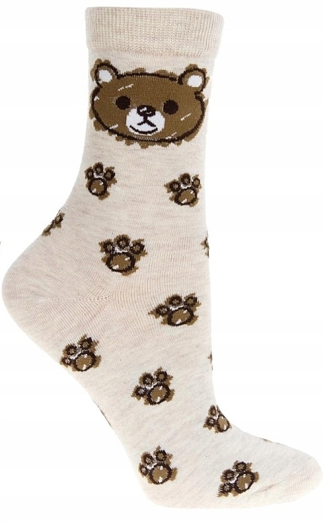 Lange Damensocken Tiere beige - Moraj — Bild N1