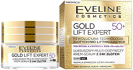 Pflegendes Greme-Serum mit Goldpartikeln für Tag und Nacht 50+ - Eveline Cosmetics Gold Lift Expert — Bild N1