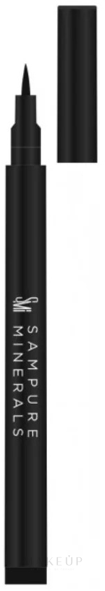 Flüssiger Eyeliner - Sampure Minerals Liquid Eyeliner — Bild Midnight Black