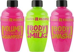 Körperpflegeset - Mades Cosmetics Recipes (Shampoo 100ml + Duschgel 100ml + Körpermilch 100ml) — Bild N2