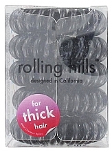 Düfte, Parfümerie und Kosmetik Spiral-Haargummi schwarz 5 St. - Rolling Hills 5 Traceless Hair Elastics Stronger Black
