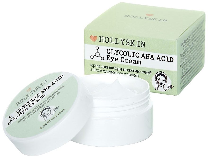 Augencreme mit Glykolsäure - Hollyskin Glycolic AHA Acid Eye Cream — Bild N1