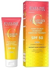 Gesichtscreme - Eveline Cosmetics Vitamin C 3x Action Instant Glow & Protect SPF50 — Bild N1