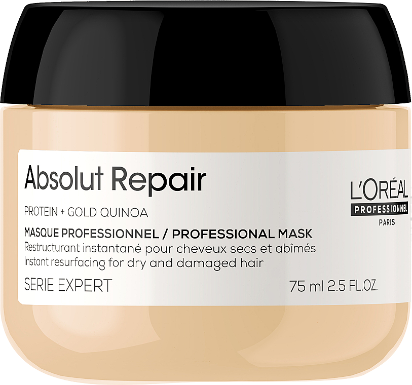 GESCHENK! Revitalisierende Haarmaske mit Quinoa und Proteinen - L'Oreal Professionnel Absolut Repair Gold Quinoa +Protein Mask — Bild N1