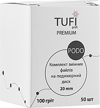 Düfte, Parfümerie und Kosmetik Ersatzscheiben für Pediküre-Disk 20 mm - Tufi Profi