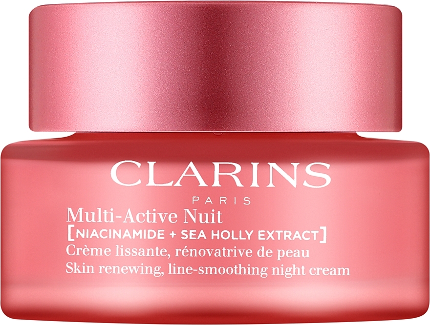 Nachtcreme für trockene Haut - Clarins Multi-Active Jour Niacinamide+Sea Holly Extract Glow Boosting Line-Smoothing Night Cream Dry Skin — Bild N1