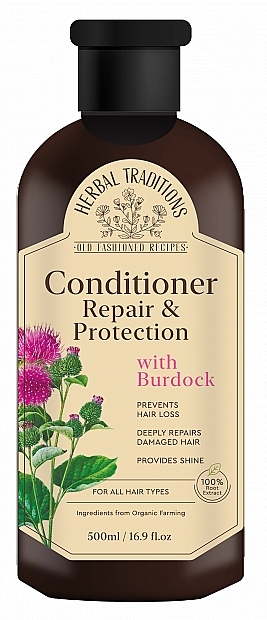 Revitalisierende und schützende Haarspülung mit Klette - Herbal Traditions Repair & Protection Conditioner — Bild N1