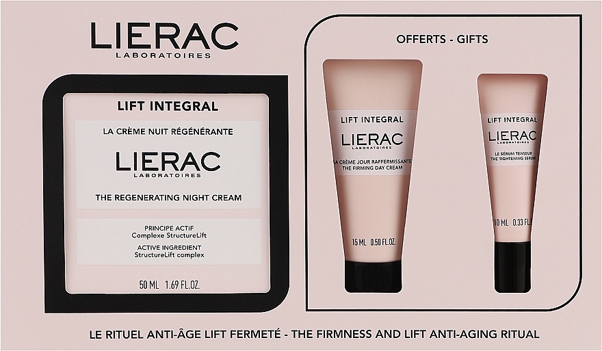 Set - Lierac Lift Integral (Nachtcreme/50 ml + Tagescreme/15 ml + Serum/10 ml) — Bild N1