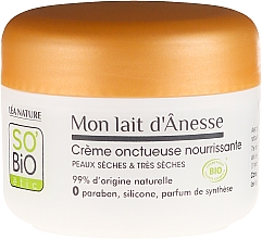 Schonende Gesichtspflege für optimale Ernährung und Schutz - So'Bio Etic Mon Lait d'Anesse Rich Nourishing Cream — Bild N2