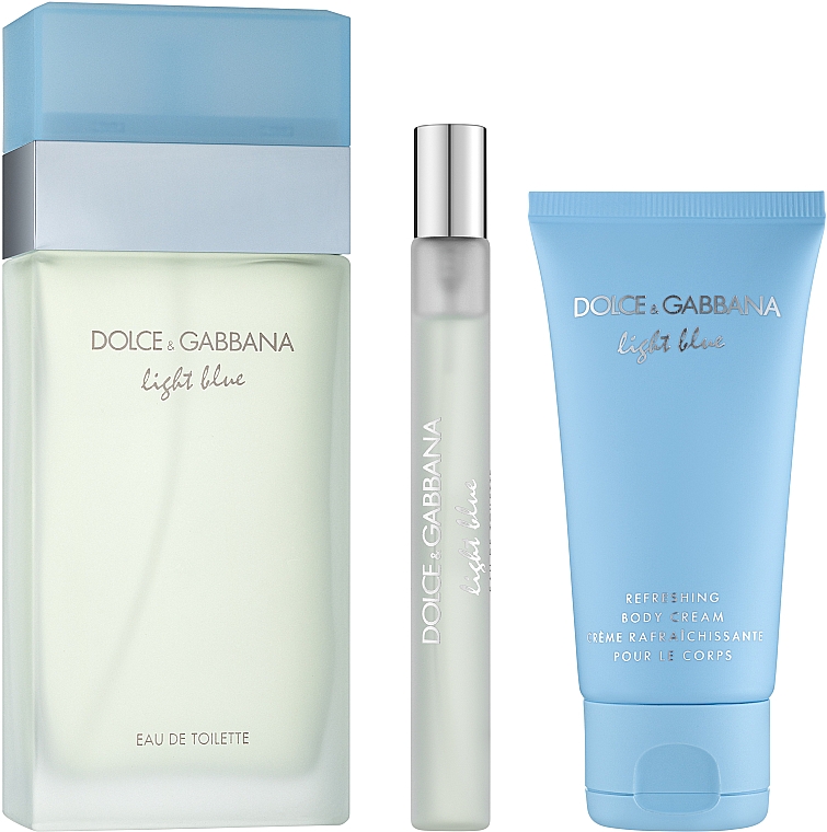 Dolce & Gabbana Light Blue - Duftset (Eau de Toilette 100ml + Körpercreme 50ml + Eau de Toilette 10ml) — Bild N2