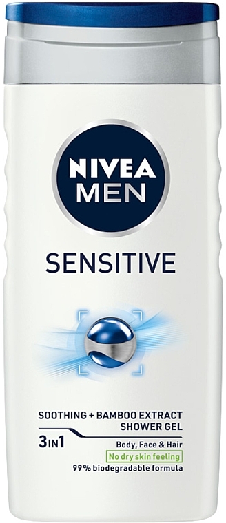 NIVEA MEN Sensitive Collection (Duschgel 250ml + After Shave Balsam 100ml + Rasierschaum 200ml) - Gesichts- und Körperpflegeset — Bild N4