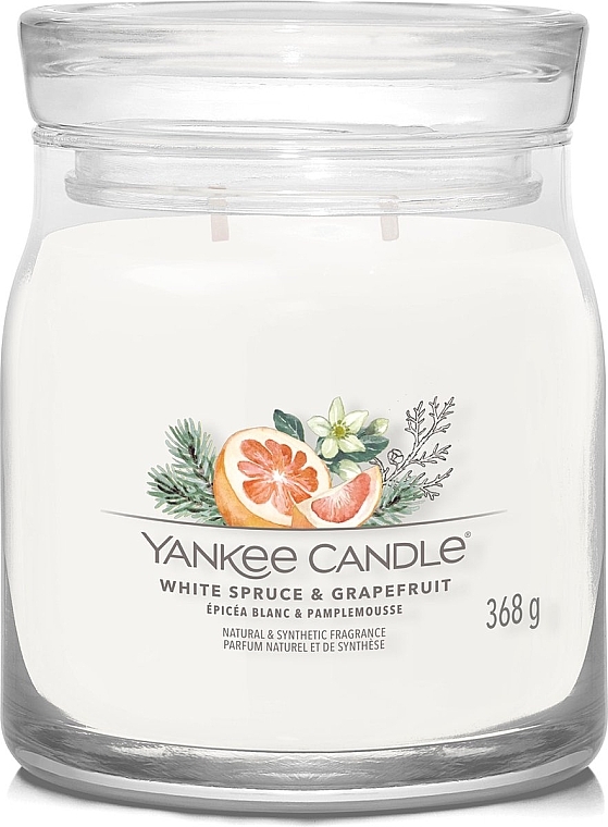 Duftkerze - Yankee Candle White Spruce & Grapefruit Scented Candle — Bild N1