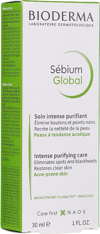 Intensiv pflegende Gesichtscreme für Aknehaut mit starken Unreinheiten - Bioderma Sebium Global