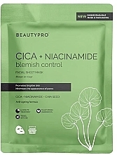 Düfte, Parfümerie und Kosmetik Tuchmaske für das Gesicht Cica + Niacinamid - BeautyPro Cica + Niacinamide Facial Sheet Mask