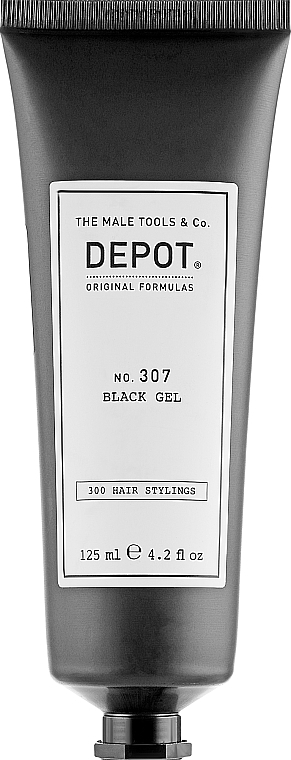 Schwarzes Stylinggel für graues Haar - Depot № 307 Black Gel — Bild N1