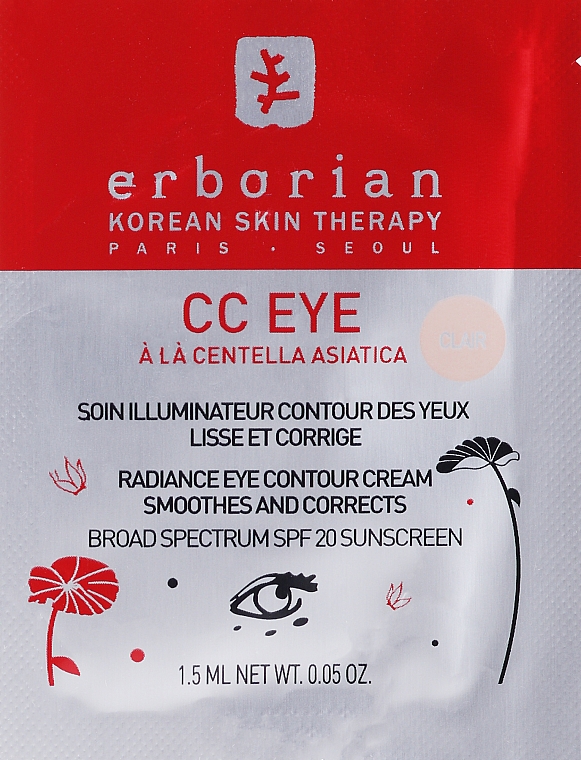 Erborian CC Eye Radiance Contour Cream SPF 20 (Probe) - CC Korrigierende Augencreme — Bild N1