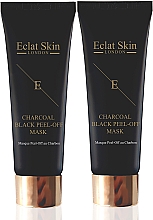 Düfte, Parfümerie und Kosmetik Gesichtspflegeset - Eclat Skin London 24k Gold Purifying Charcoal Black Peel-Off Mask Kit (Gesichtsmaske 2x50ml)