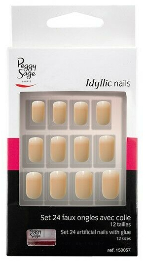 Künstliche Fingernägel inkl. Klebstoff - Peggy Sage Kit of 24 Idyllic Nails — Bild Baby Boomer