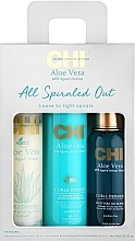 Haarpflegeset - CHI Aloe Vera All Spiraled Out Kit (Haarcreme 147ml + Conditioner 177ml + Haaröl für lockiges Haar 89ml) — Bild N1