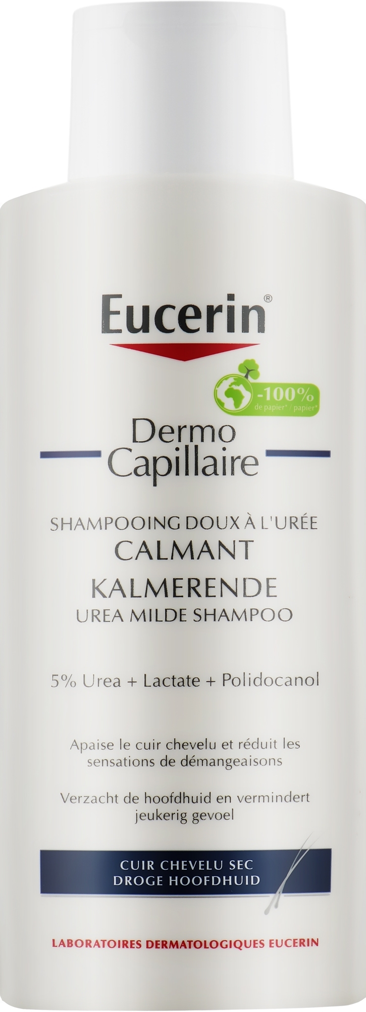 Beruhigendes Shampoo für trockene Kopfhaut - Eucerin DermoCapillaire Shampoo — Bild 250 ml