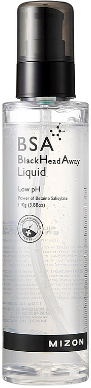 Exfolierendes Anti-Akne Gesichtstonikum gegen Mitesser und Entzündungen - Mizon BSA Black Head Away Liquid — Bild N1