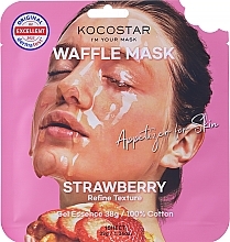Düfte, Parfümerie und Kosmetik Ausgleichende und feuchtigkeitsspendende Waffel-Tuchmaske für das Gesicht mit Erdbeerextrakt - Kocostar Strawberry Waffle Mask