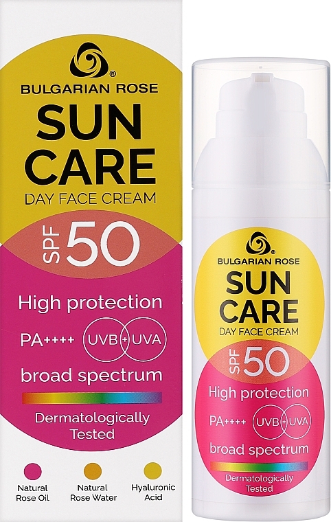 Tagescreme SPF 50 - Bulgarian Rose Sun Care Day Face Cream SPF 50 — Bild N2