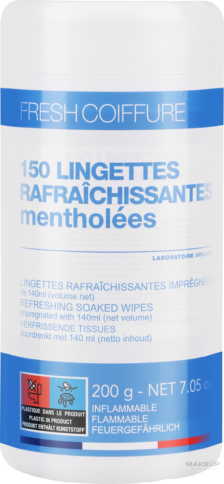 Antibakterielle Tücher  - Hairgum Fresh Coiffure Refreshing Wipes  — Bild 150 St.