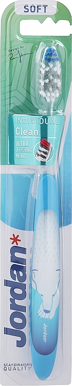 Weiche Zahnbürste blau mit Bär - Jordan Individual Clean Soft — Bild N1