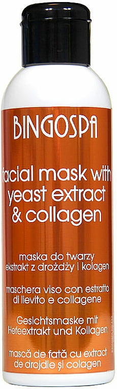 Gesichtsreinigungsmaske mit Bierhefeextrakt und Kollagen - BingoSpa Mask With Brewer’s Yeast Extract And Collagen
