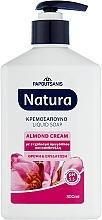 Flüssige Cremeseife mit Mandel mit Pumpenspender - Papoutsanis Natura Pump Almond Cream — Bild N1