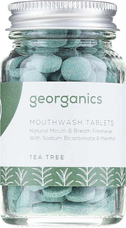 Zahnreinigungstabletten mit Teebaumextrakt - Georganics Natural Mouthwash Tablets Tea Tree — Bild N2