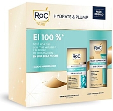 Düfte, Parfümerie und Kosmetik Set - Roc Hydrate+ & Plump (eye/cr/15ml + serum/10.5ml)