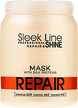 Reparierende Haarmaske mit Seidenprotein - Stapiz Sleek Line Repair Hair Mask — Foto N2