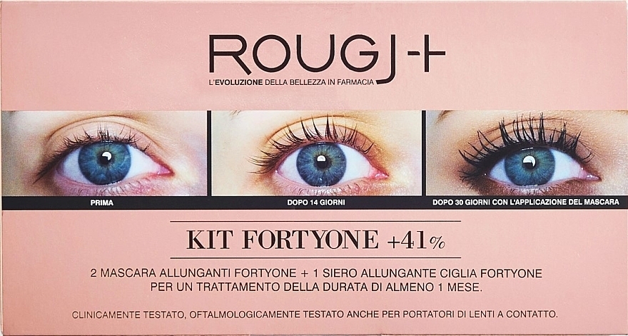 Set - Rougj+ Kit Fortyone +41% (Mascara/2 x 8 ml + Serum/3,5 ml) — Bild N1