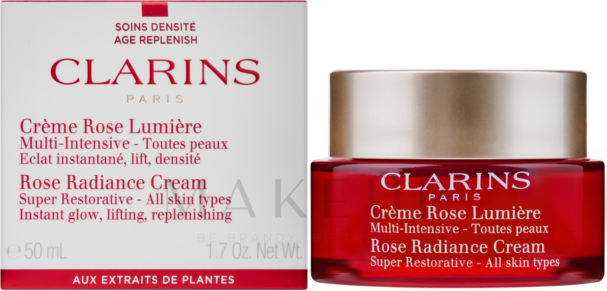 Regenerierende Anti-Aging Tagescreme - Clarins Super Restorative Rose Radiance Cream — Bild 50 ml
