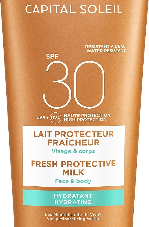 Erfrischende und feuchtigkeitsspendende Sonnenschutzmilch für Körper und Gesicht SPF 30 - Vichy Capital Soleil Hydrating Milk SPF 30 — Bild N11