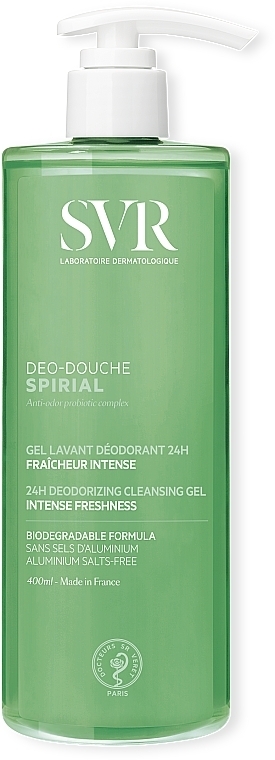 2in1 Shampoo und Duschgel gegen übermäßiges Schwitzen - SVR Spirial Deo-Douche Deodorizing Cleansing Gel — Bild N2