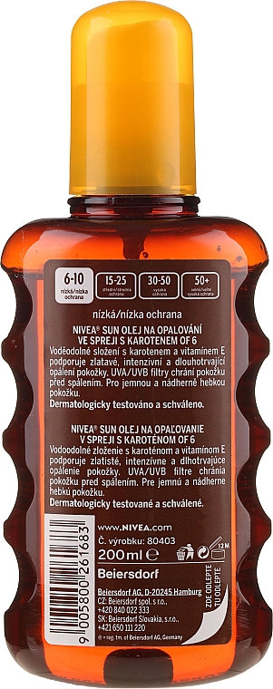 Sonnenpflegeöl SPF 6 - NIVEA Sun Care Oil — Bild N2