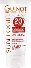 Düfte, Parfümerie und Kosmetik Anti-Aging Sonnenschutzcreme für das Gesicht SPF20 - Guinot Sun Logic Uni Bronze Anti-Ageing Tinted SPF20