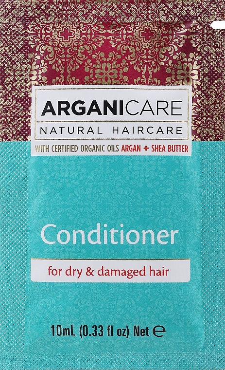 GESCHENK! Conditioner für trockenes und geschädigtes Haar - Arganicare Shea Butter Conditioner For Dry And Damaged Hair (Probe) — Bild N1