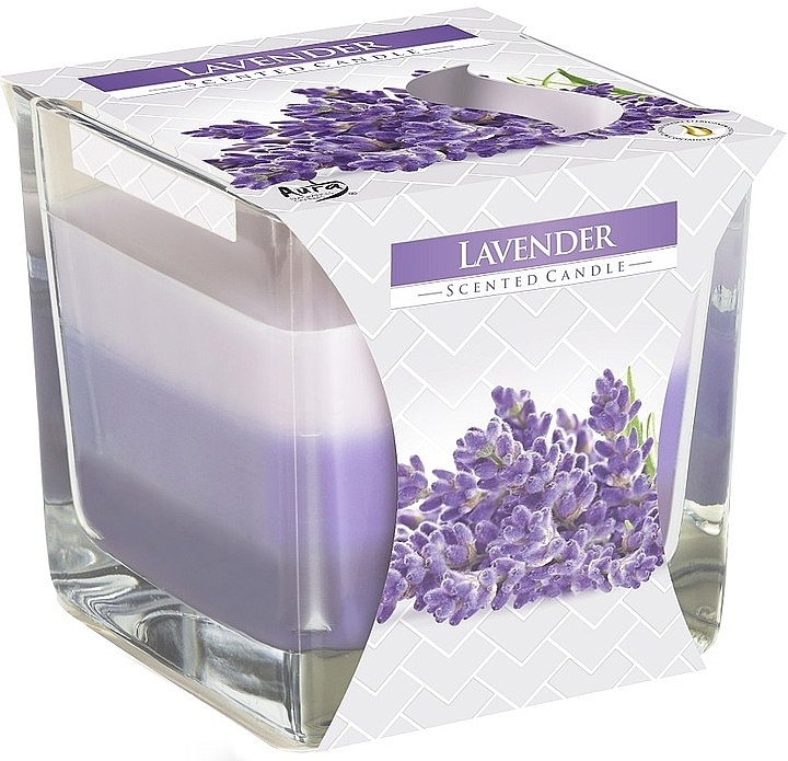 Duftende dreischichtige Kerze im Glas mit Lavendel - Bispol Scented Candle Lavender — Bild N2